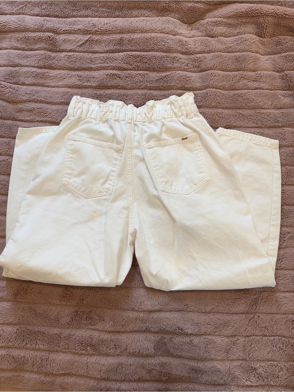 Zara White High-Waist Paperbag Jeans SIZE US 8 - Picture 4 of 4